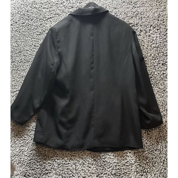 Savannah Women's Vintage Black Wool Blend Blazer Coat Size 16 - Picture 4 of 11